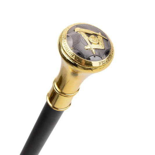 Black and Gold Vintage Masonic Metal Walking Cane Suitable for Party Dance Props to Decorate Walking Sticks