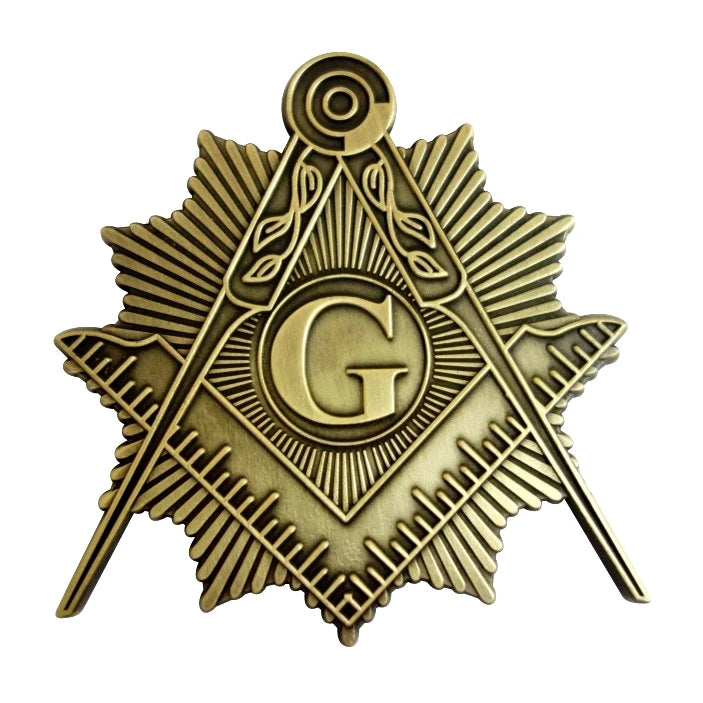 Masonic Car Emblems 3" Compass And Square Masons Auto Truck Multi Motorcycle Decal Badge Sticker With Red Adhesive