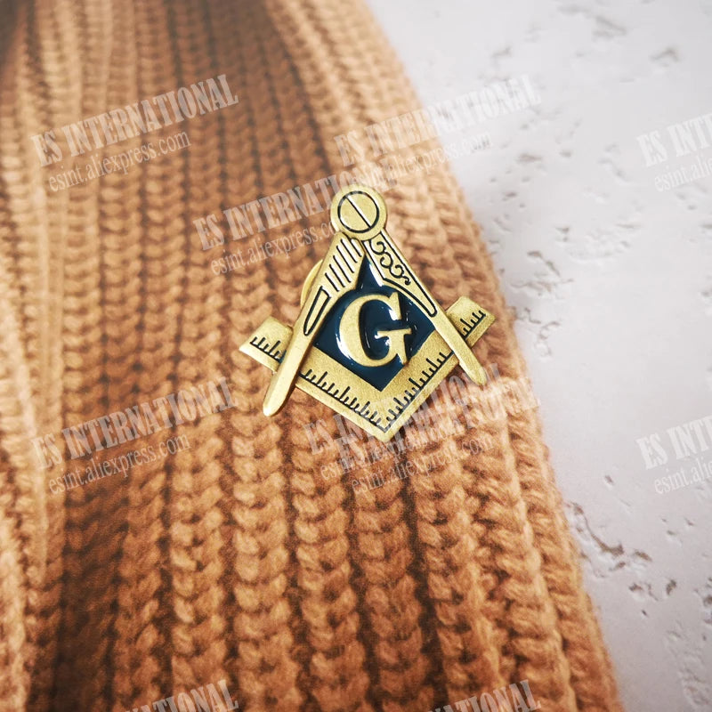 Masonic Lapel Pins Freemasonry Badge Mason Freemason G Zinc Alloy Antique Plating BLM25 Size 2.5*2.5cm men's Business Accessory