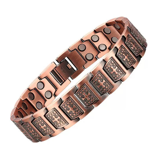 Men's Bio-Magnetic Jewelry Adjustable Magnetic for Pain Relief Gold Copper Masonic Design for Weddings Gifts
