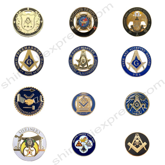 Masonic  Lapel Pins Badge Mason Freemason faith hope  ancient wisdom  Commemorative Freemasonry  exquisite accessories Retro