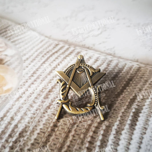 Masonic Lapel Pins Freemasonry Badge Mason Freemason BLM6 size 2.5*3.3cm Antique Exquisite simple men's business accessories
