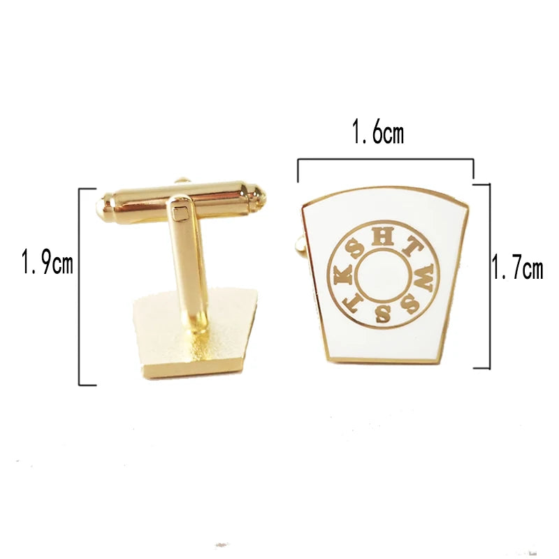 Masonic Cufflinks  Mason Freemason Mark Master Business Casual Shirt Light Luxury Sleeve Nails Creative Gift Customization