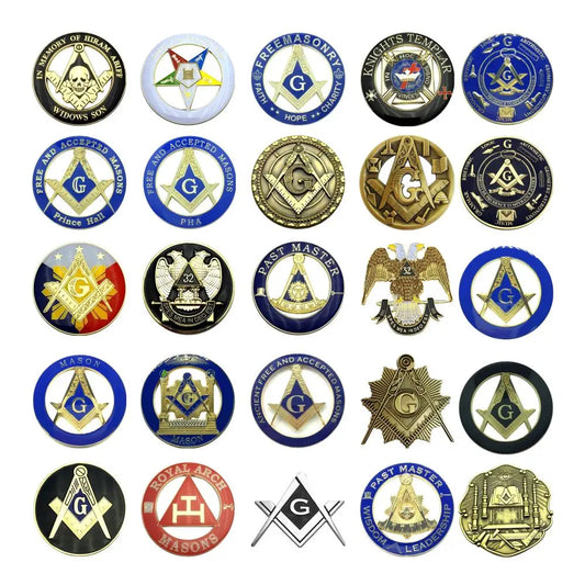 Masonic Car Emblems 3" Compass And Square Masons Auto Truck Multi Motorcycle Decal Badge Sticker With Red Adhesive