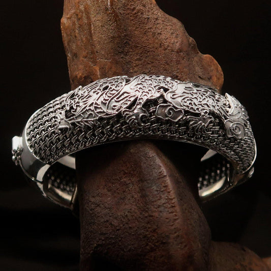 Stunning handcrafted Sterling Silver Dragon Bracelet