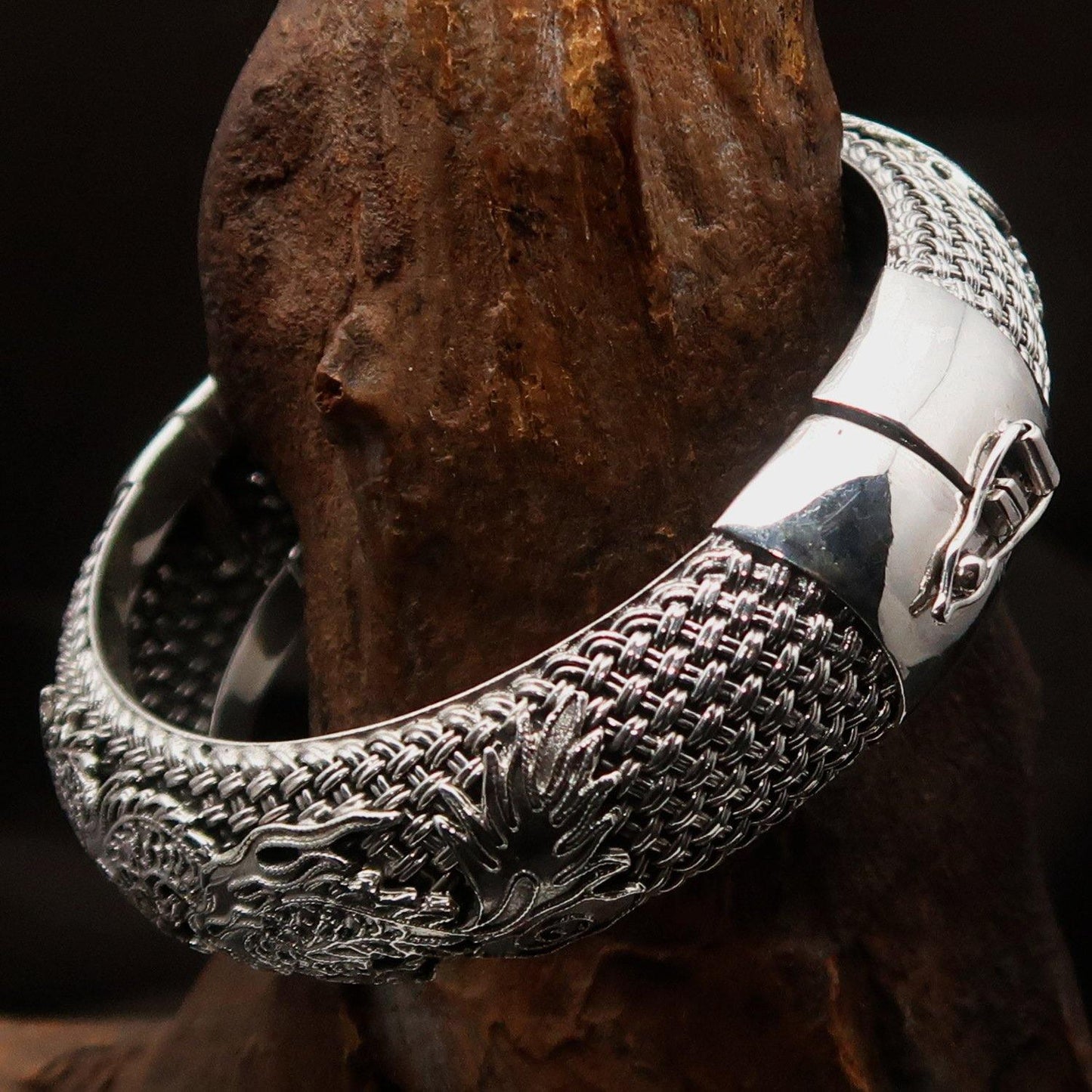 Stunning handcrafted Sterling Silver Dragon Bracelet