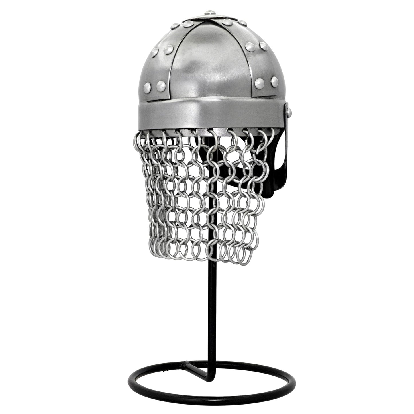 Miniature Viking Combat Helmet Display With Stand