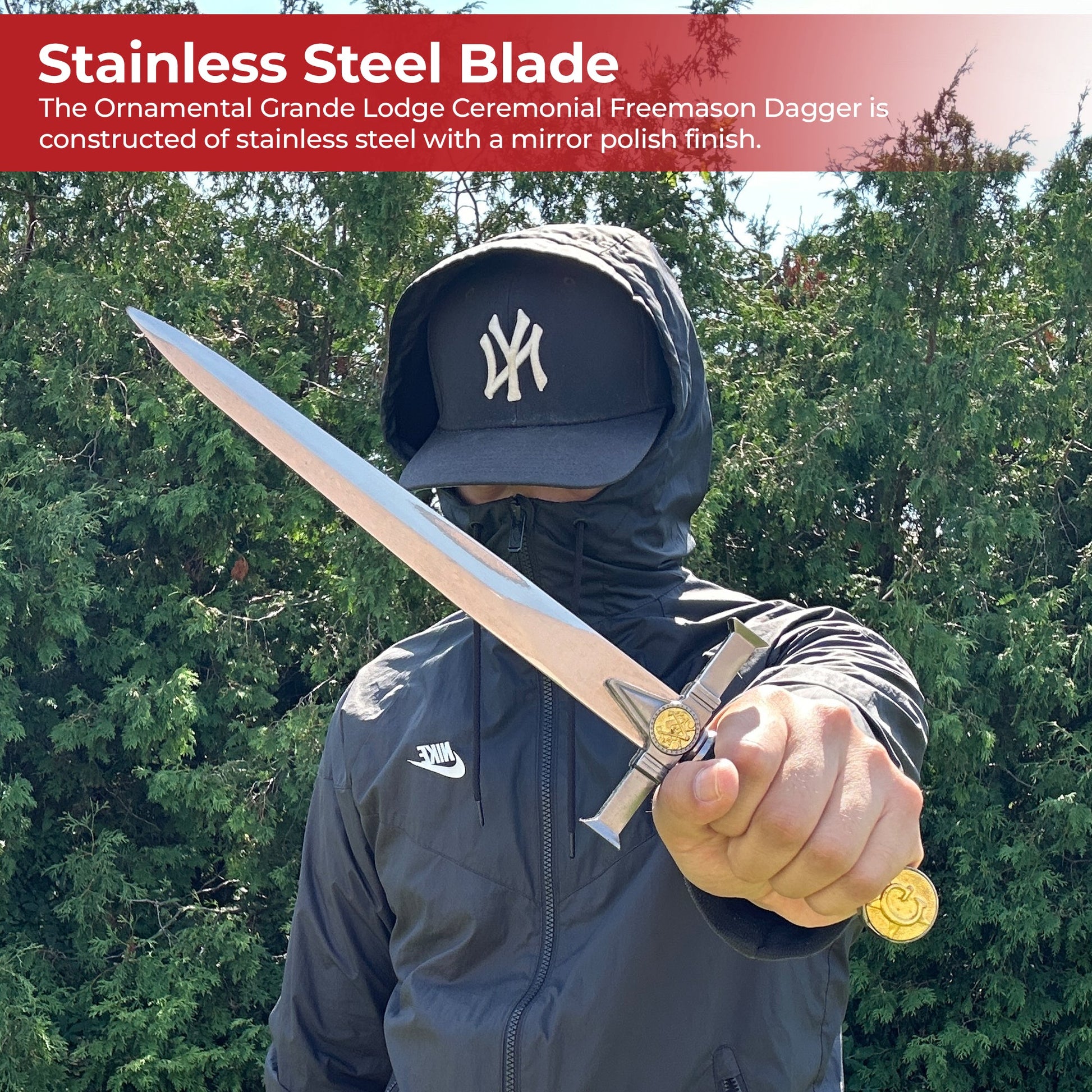 Ornamental Grande Lodge Ceremonial Freemason Dagger-3
