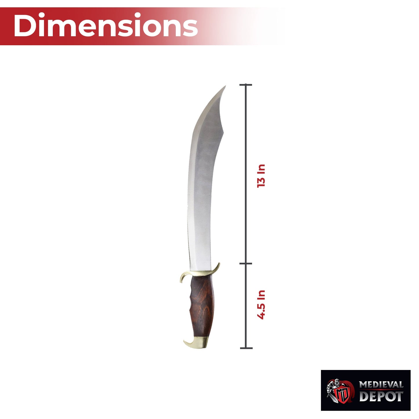 Persian Warrior Arabian Short Scimitar Sword With Leather Sheath