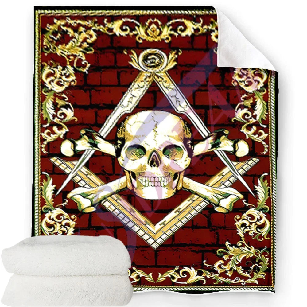 Creative Freemasonry Capital Community Blankets Masonic Lodge Soft Lightweight Thin Sheets Sofa Covers Hiking Warm Blankets.