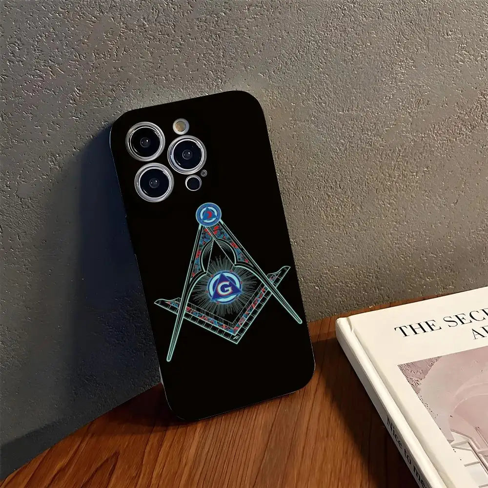 Freemason Painting Phone Case Phone Case  For IPhone 17 16 15 14 13 12 11 Pro Max X XR XSMax 7 8 Plus Glossy Film Hard PC Cover