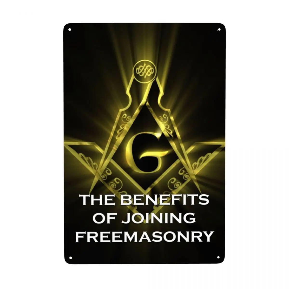 Masonic Darkness To Light Freemasonry Metal Tin Signs Custom Retro Plaque for Pub Cafe Yard Man Cave Bar Wall Art Decor