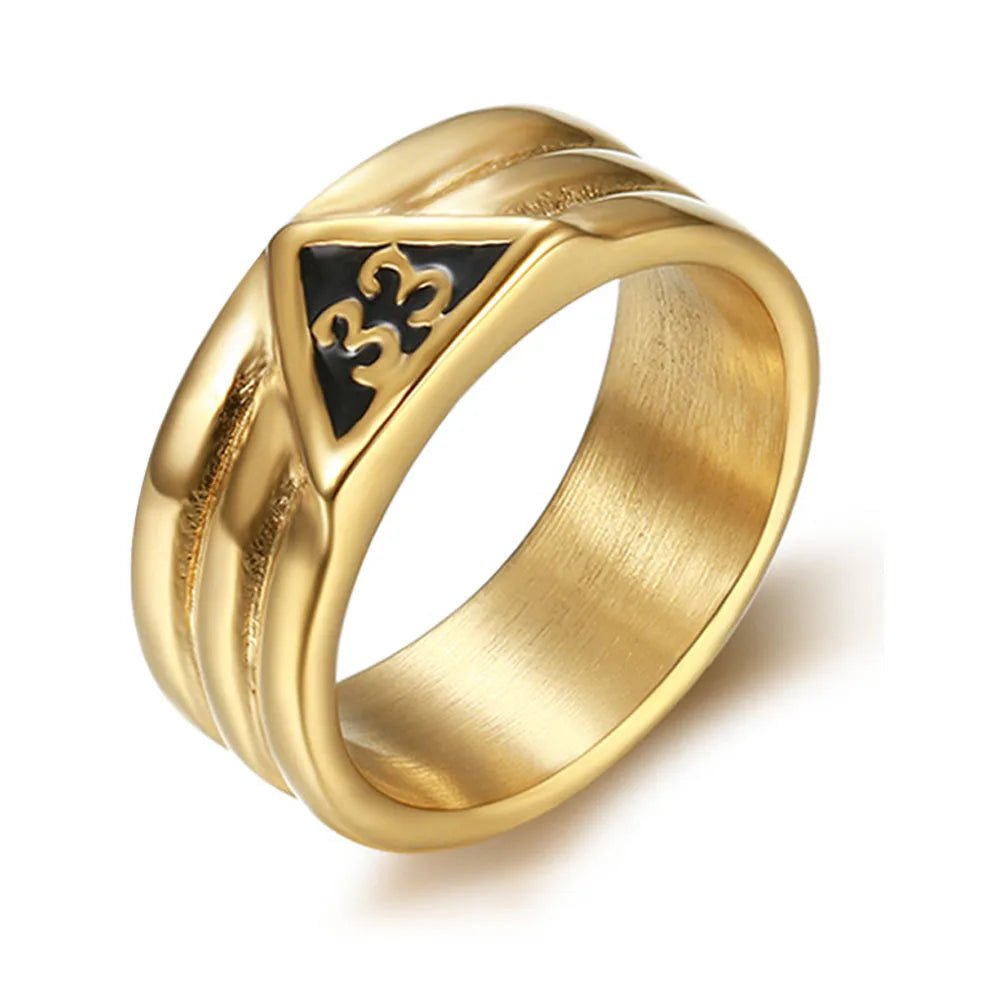 Classic Masonic Ring Stainless Steel Jewelry Fashion 33 Freemasonry Masonic Biker Mens Ring