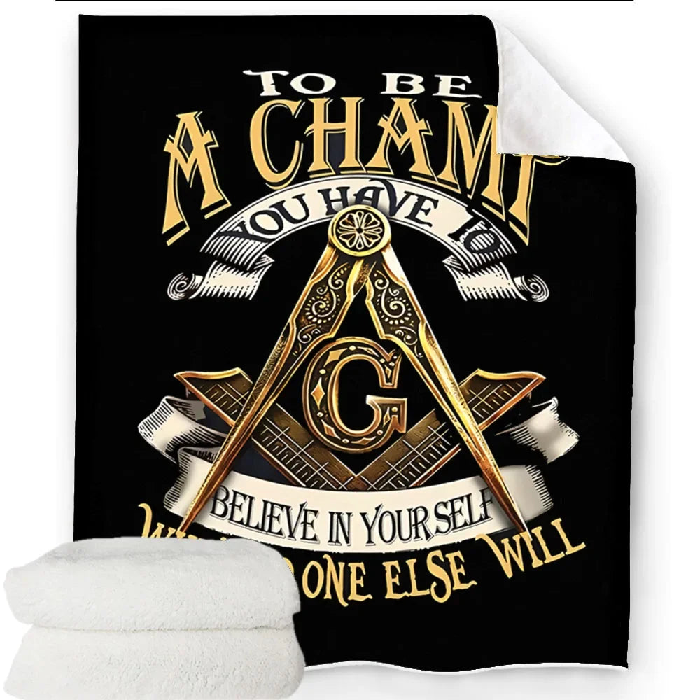 Creative Freemasonry Capital Community Blankets Masonic Lodge Soft Lightweight Thin Sheets Sofa Covers Hiking Warm Blankets.