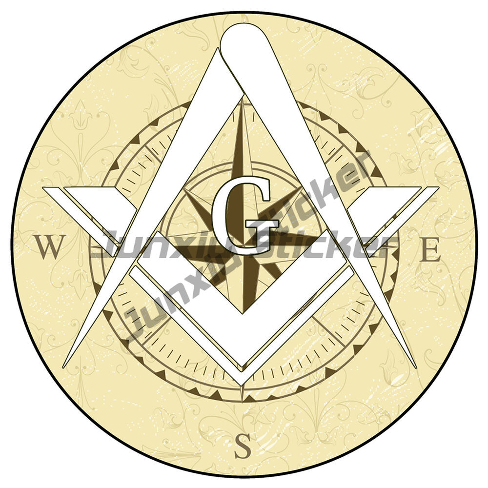 Masonic Masonic Square and Compass Car Stickers Car or Truck Window Laptop Decal PVC Decor