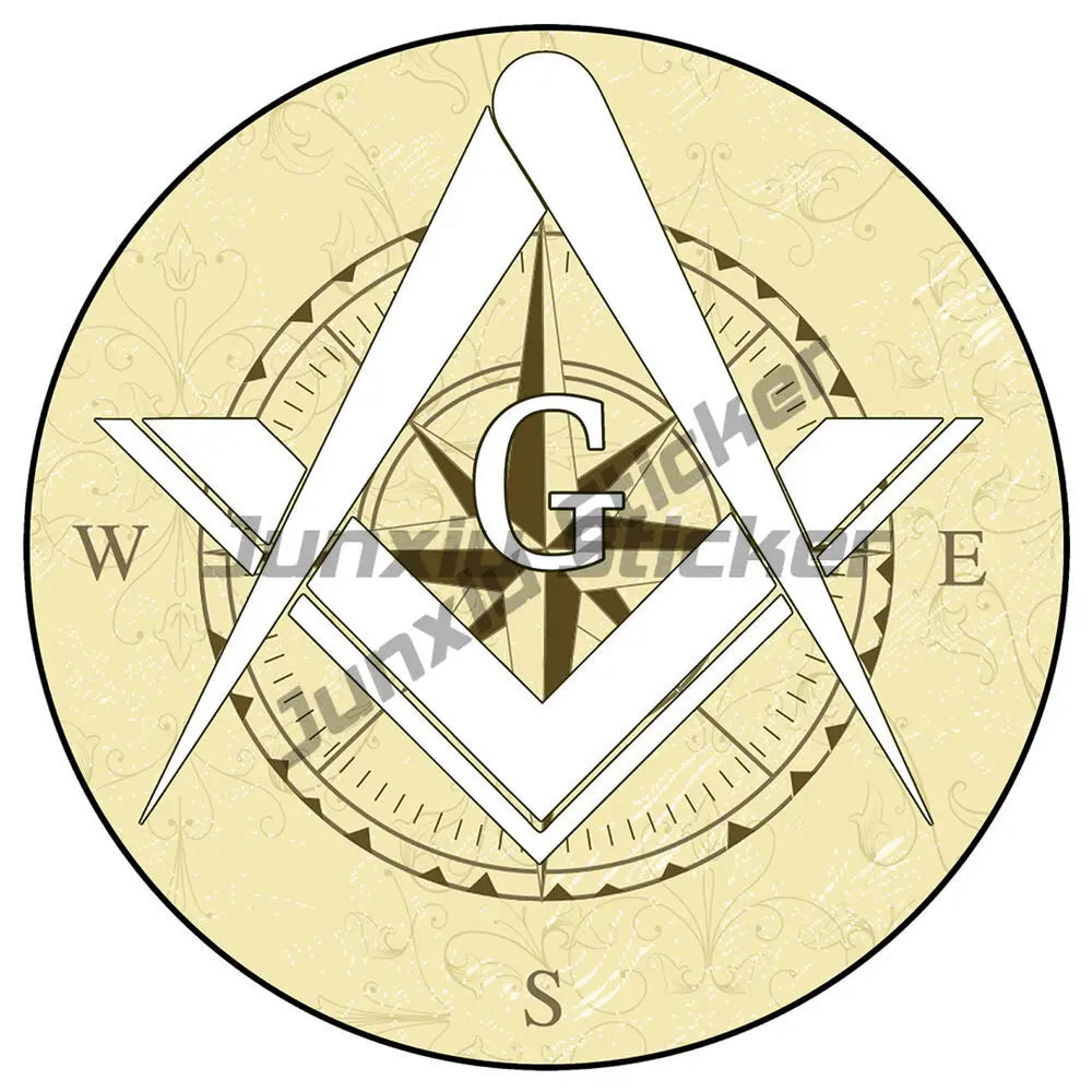 Masonic Masonic Square and Compass Car Stickers Car or Truck Window Laptop Decal PVC Decor