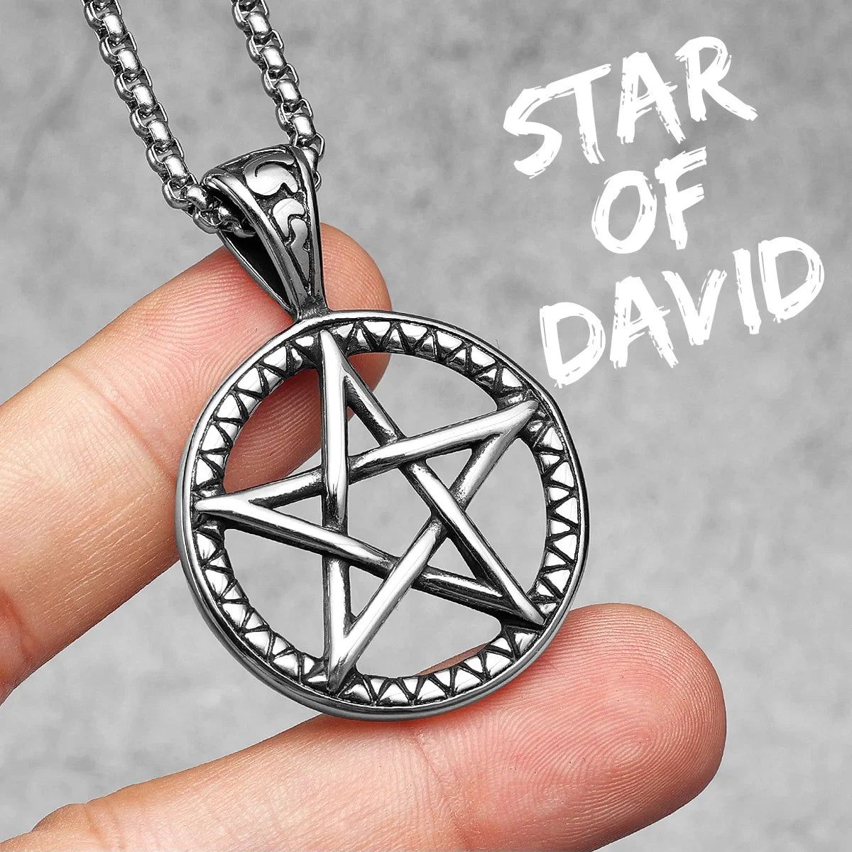 Salomon Star of David Masonic Stainless Steel Men Necklaces Pendant Chain Punk New in For Women Fashion Jewelry Gifts Wholesale