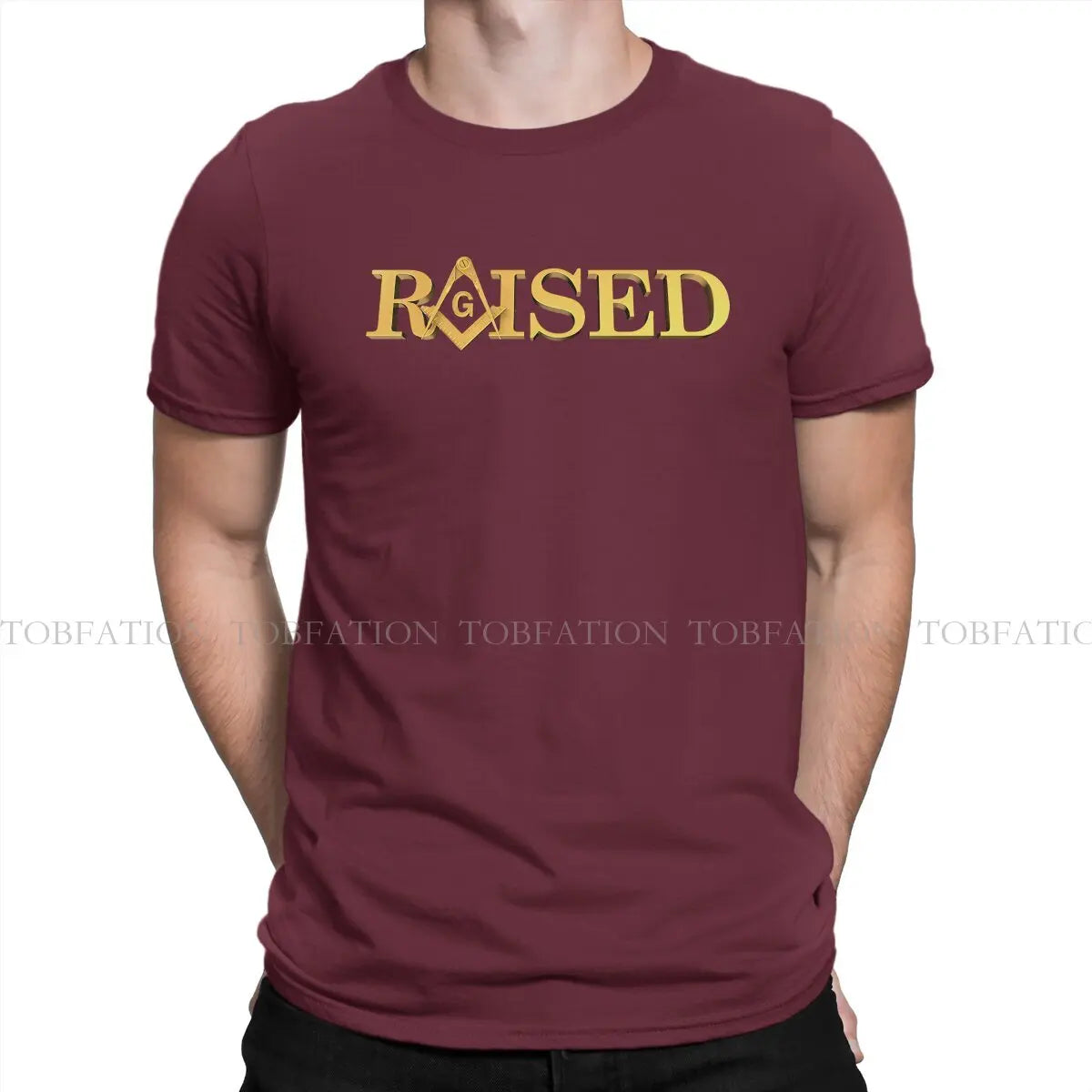 Freemason Raised Square Compass Masonic  Men T Shirt Cotton Fashion Crewneck Tee Shirt Harajuku Short Sleeve