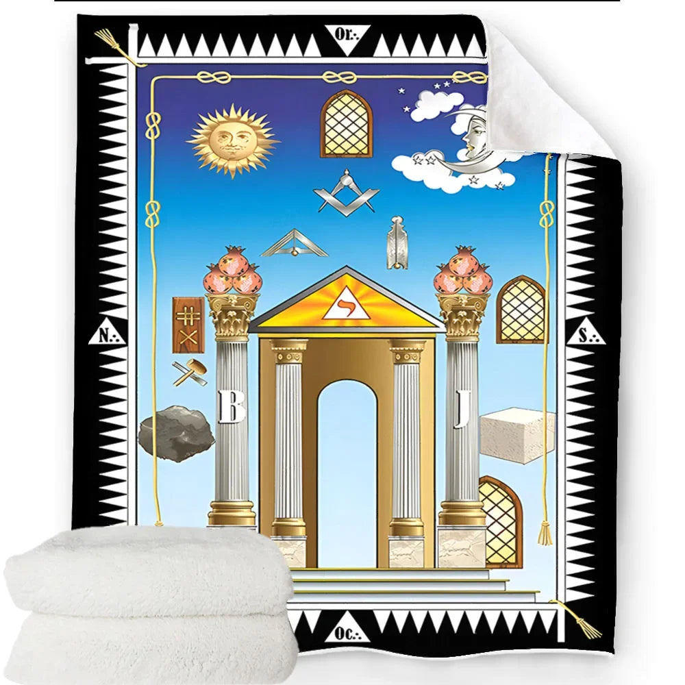 Creative Freemasonry Capital Community Blankets Masonic Lodge Soft Lightweight Thin Sheets Sofa Covers Hiking Warm Blankets.