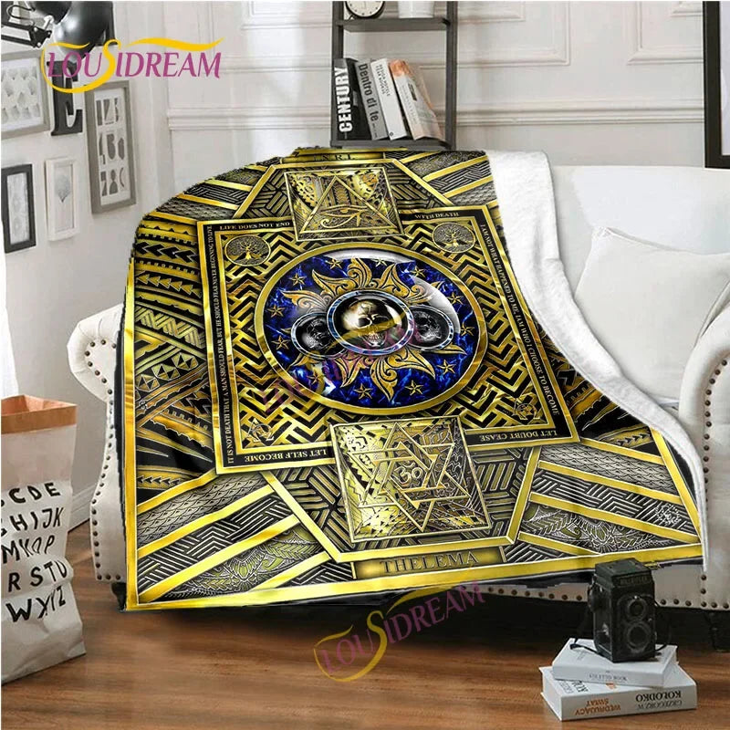 Creative Freemasonry Capital Community Blankets Masonic Lodge Soft Lightweight Thin Sheets Sofa Covers Hiking Warm Blankets.