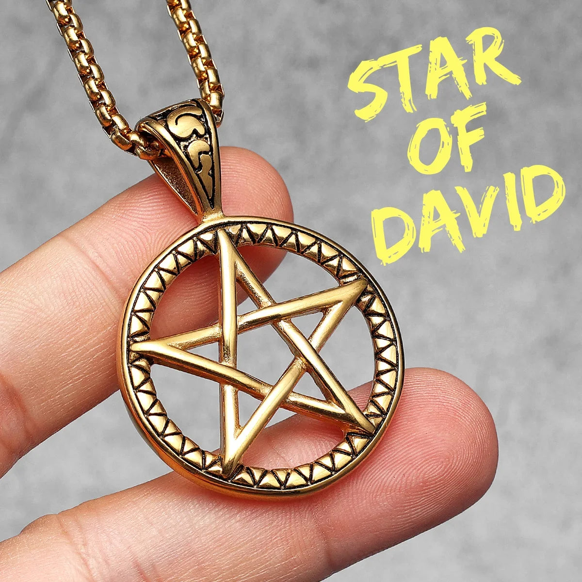 Salomon Star of David Masonic Stainless Steel Men Necklaces Pendant Chain Punk New in For Women Fashion Jewelry Gifts Wholesale