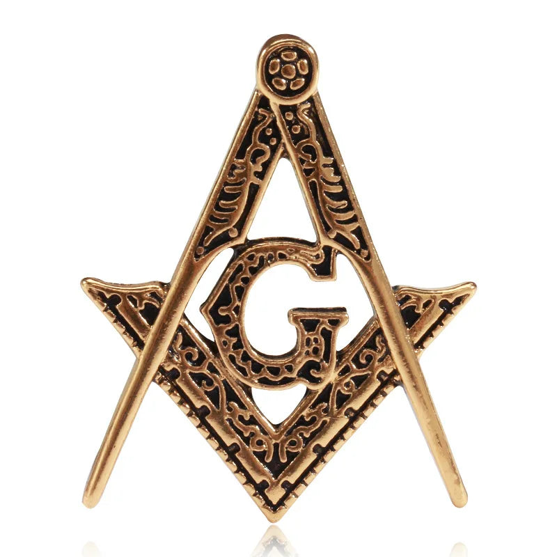 freemason lapel pin Gift Metal Craft Custom Pins Freemasonry Square & Compasses G Masonic Freemason Lapel Pin Badge