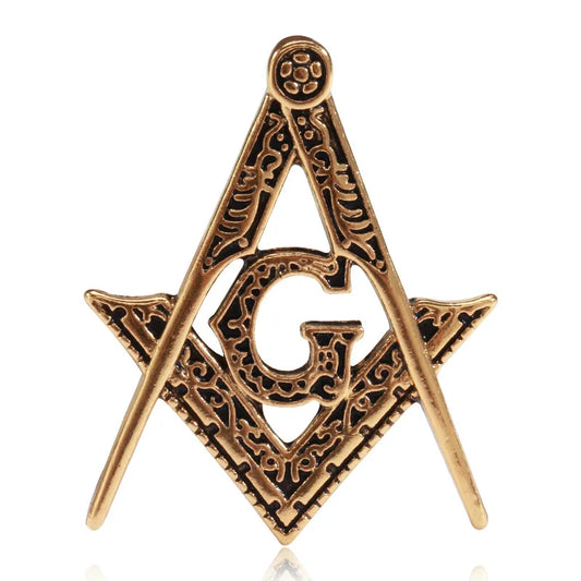 freemason lapel pin Gift Metal Craft Custom Pins Freemasonry Square & Compasses G Masonic Freemason Lapel Pin Badge