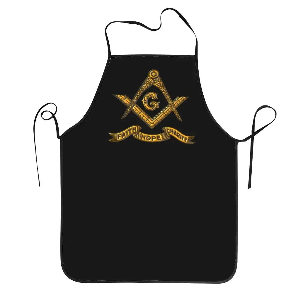 Faith Freemasonry Masonic Apron Men Women Freemason Adult Unisex Kitchen Chef Bib Tablier Cuisine Cooking Baking Painting