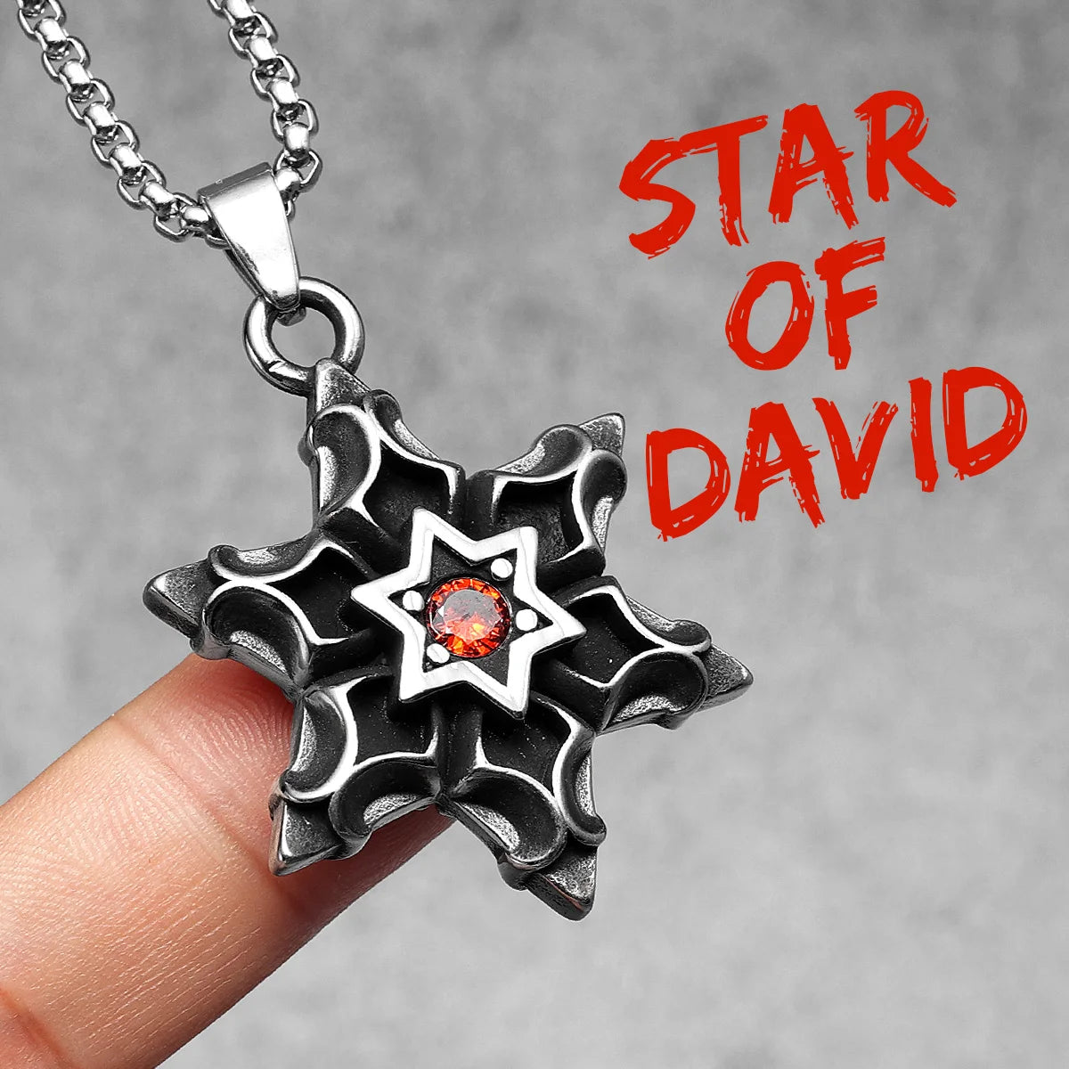 Salomon Masonic Star of David Stainless Steel Men Necklaces Pendant Chain Punk New in For Women Fashion Jewelry Gifts Wholesale