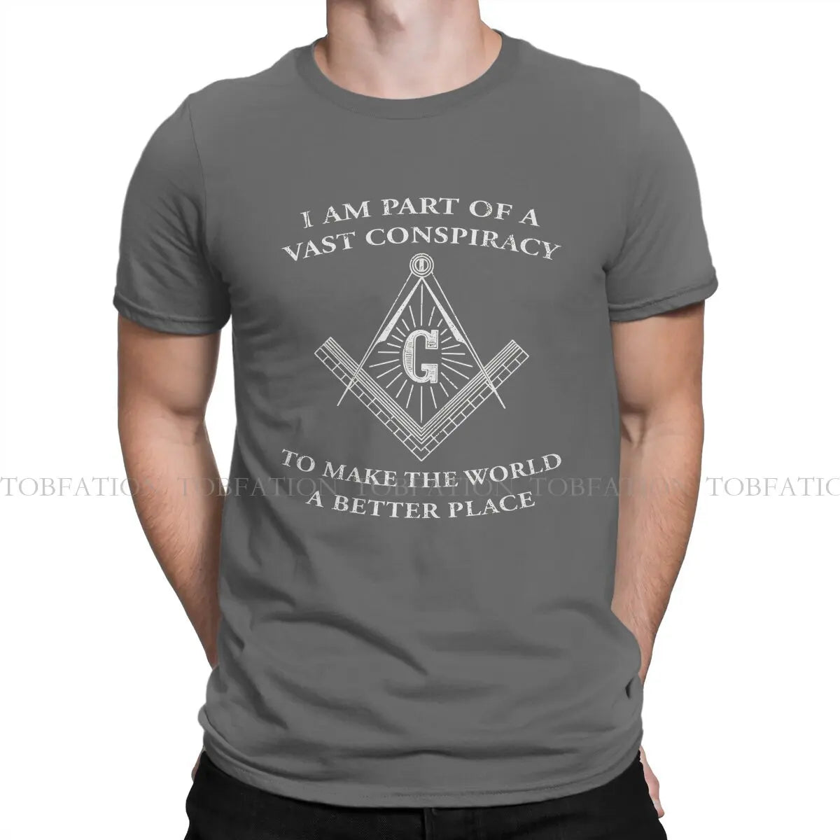 Make The World Better Freemason Masonic Lodge  Men T Shirt Cotton Gothic O-Neck Tee Shirt Harajuku Tops