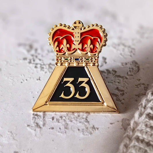 Masonic Lapel Pins Badge Mason Freemason 33 Degress Size 3×3.3cm