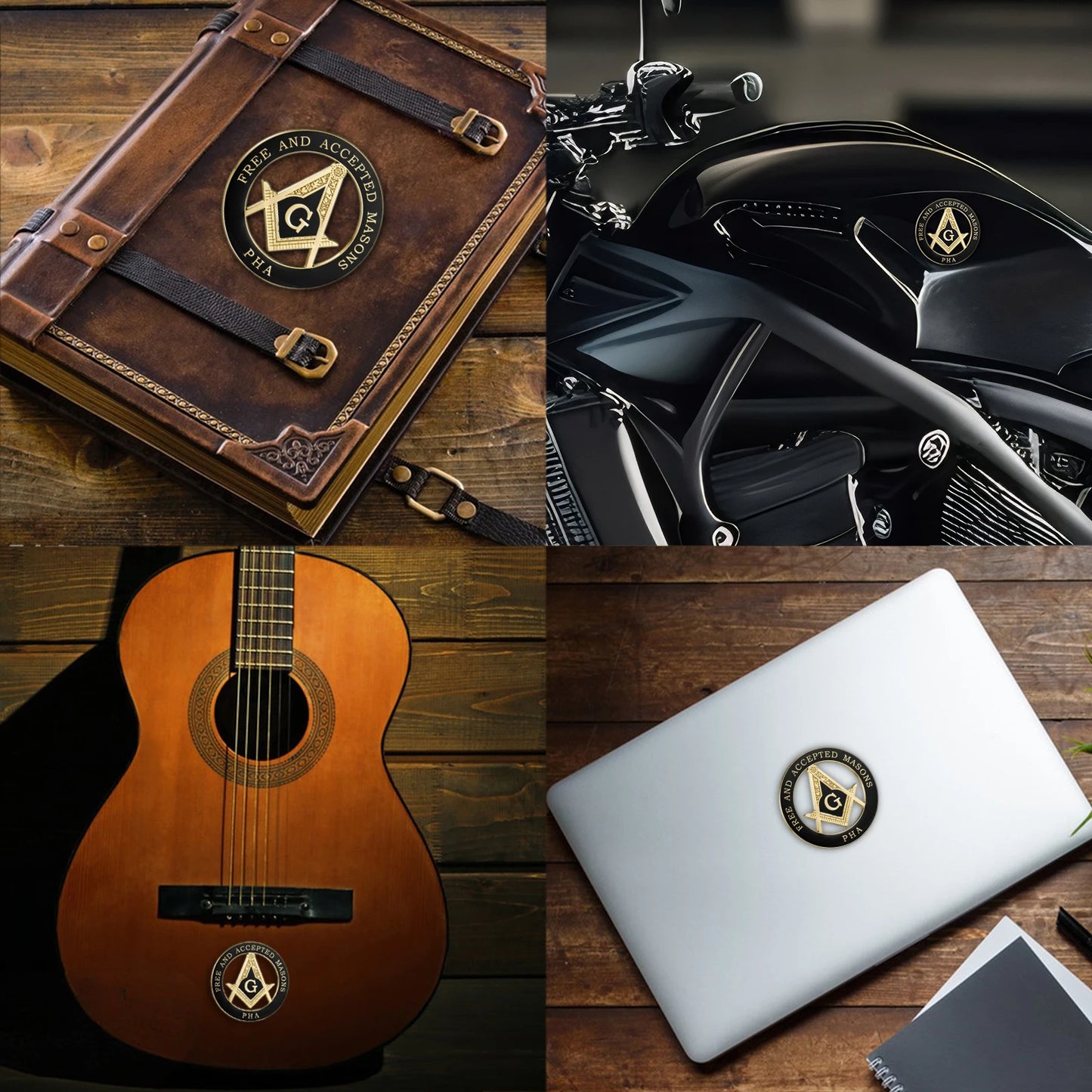 Masonic Car Emblem Metal Badge Stickers Freemason Symbol Auto Styling Decoration Body Side Accessories For SUV Sedan