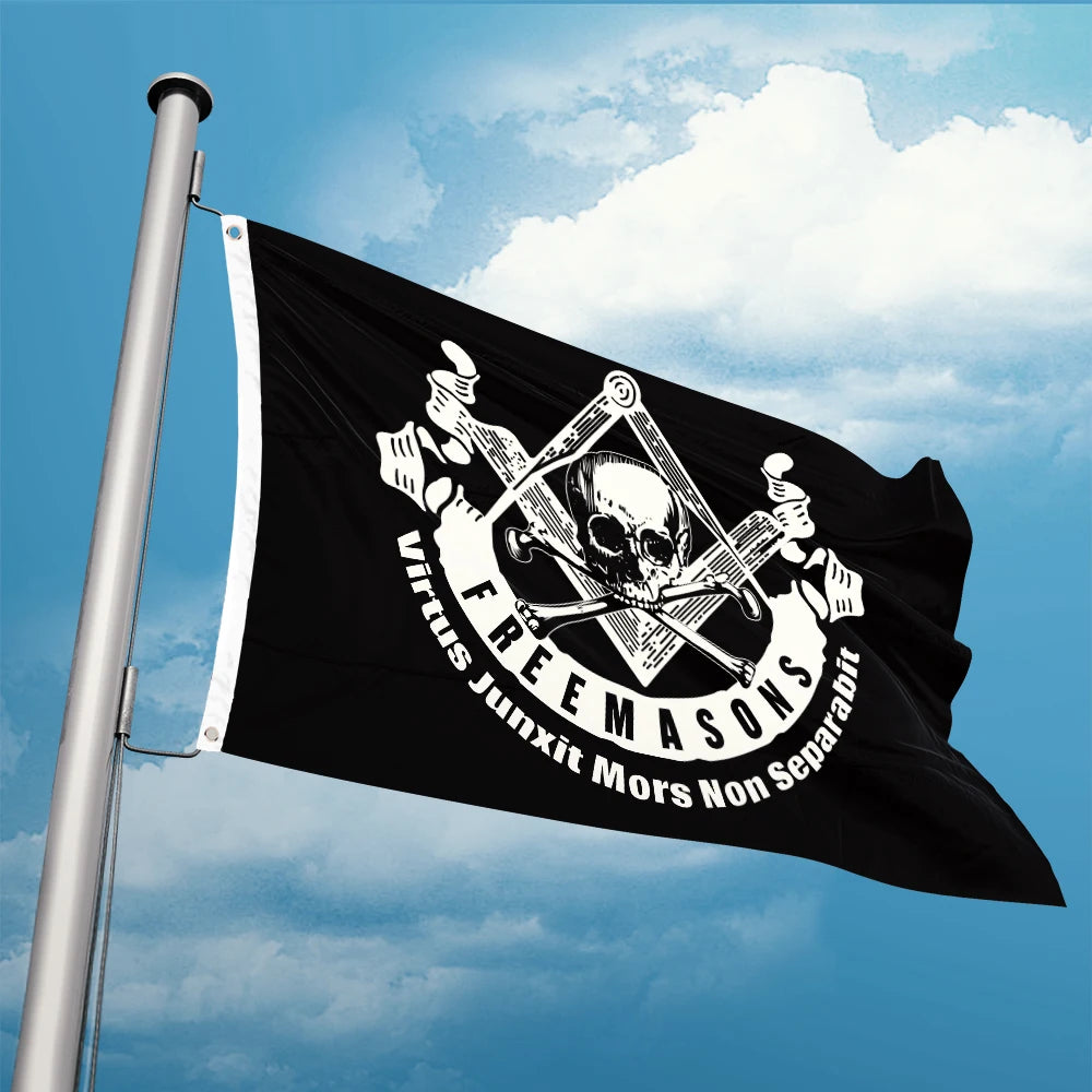 Masonic Flag 3X5 ft Custom Banner 90x150cm Sport Outdoor Mason Freedom WIDOW'S SON Double Stitching  Fine Sewing  Resistance