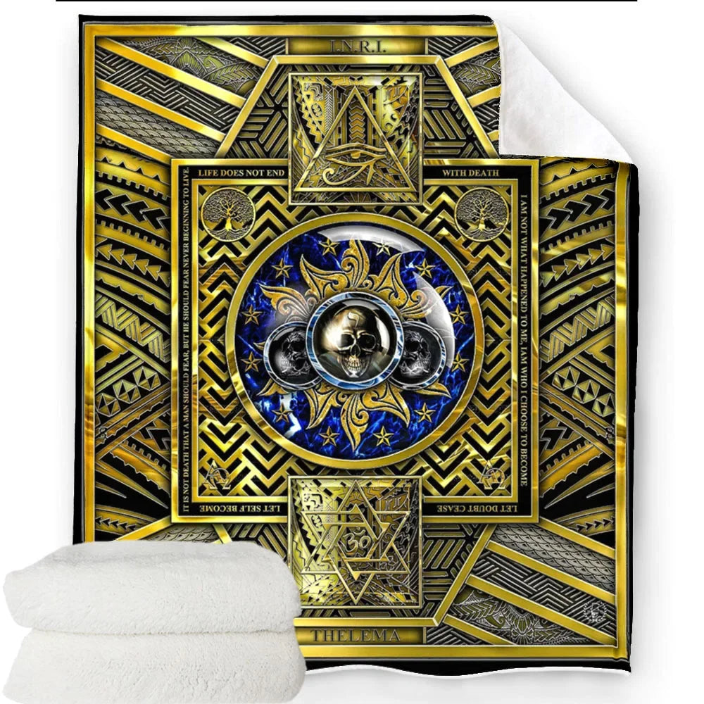 Creative Freemasonry Capital Community Blankets Masonic Lodge Soft Lightweight Thin Sheets Sofa Covers Hiking Warm Blankets.