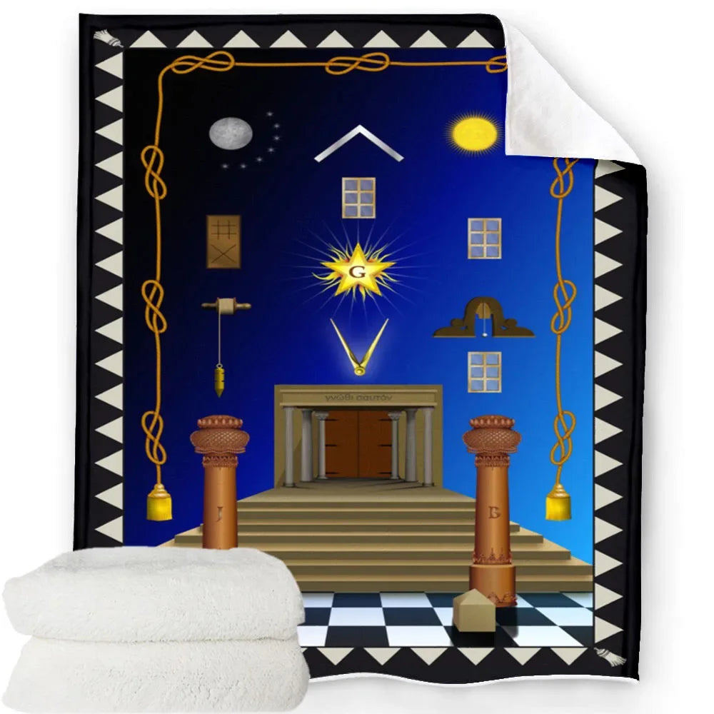 Creative Freemasonry Capital Community Blankets Masonic Lodge Soft Lightweight Thin Sheets Sofa Covers Hiking Warm Blankets.