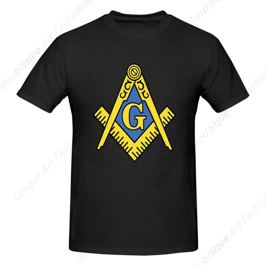 Freemason Masonic T-Shirt for Men Cotton Oversized T Shirts Men's Tees Short Crew Neck Summer Clothes Tops S-6XL