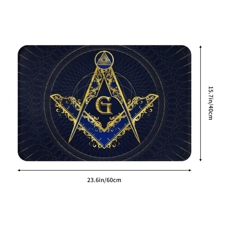 Freemason Evil Eye Symbol Front Entrance Doormat Decor Masonic Mason Kitchen Corridor Balcony Rugs Bathroom Anti-slip Floor Mat