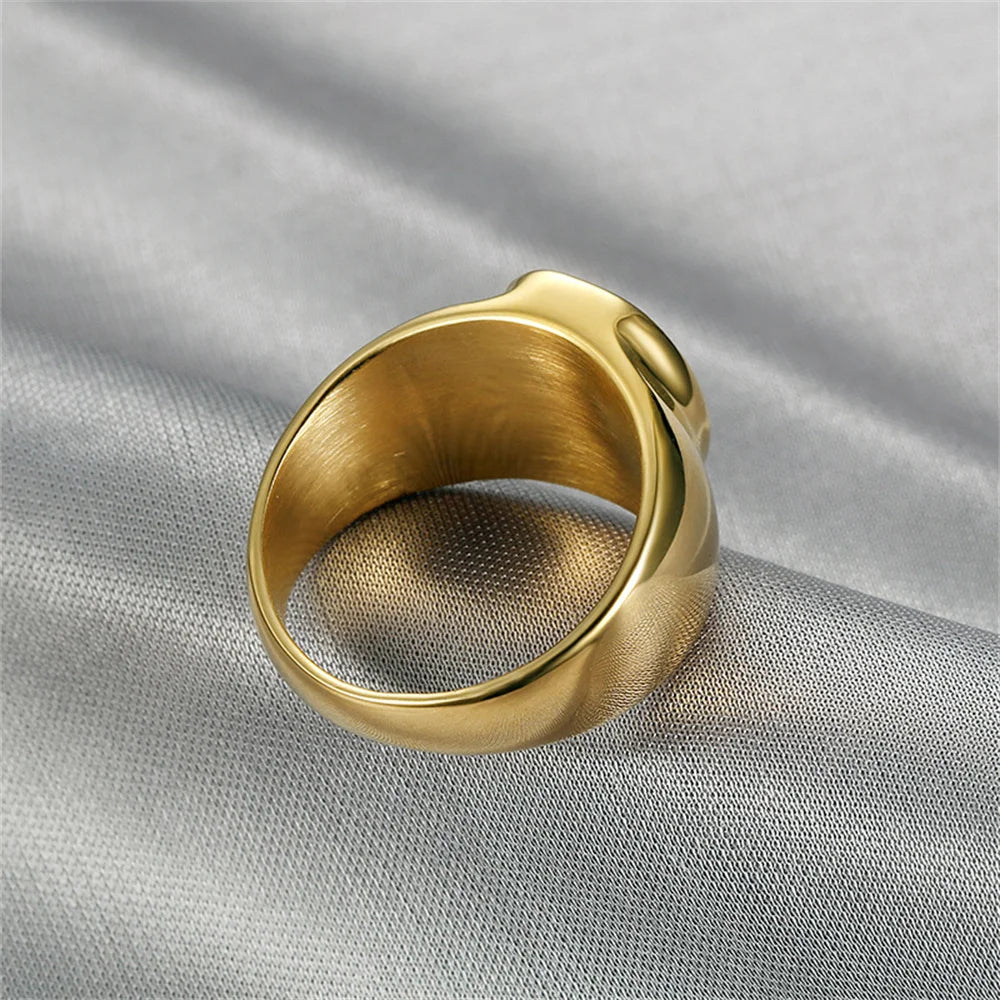 Punk Mason Masonic Symbol Ring Gold Color Stinless Steel Master Rings For Men Women Freemasonry Fashion Party Jewelry Gift 2025