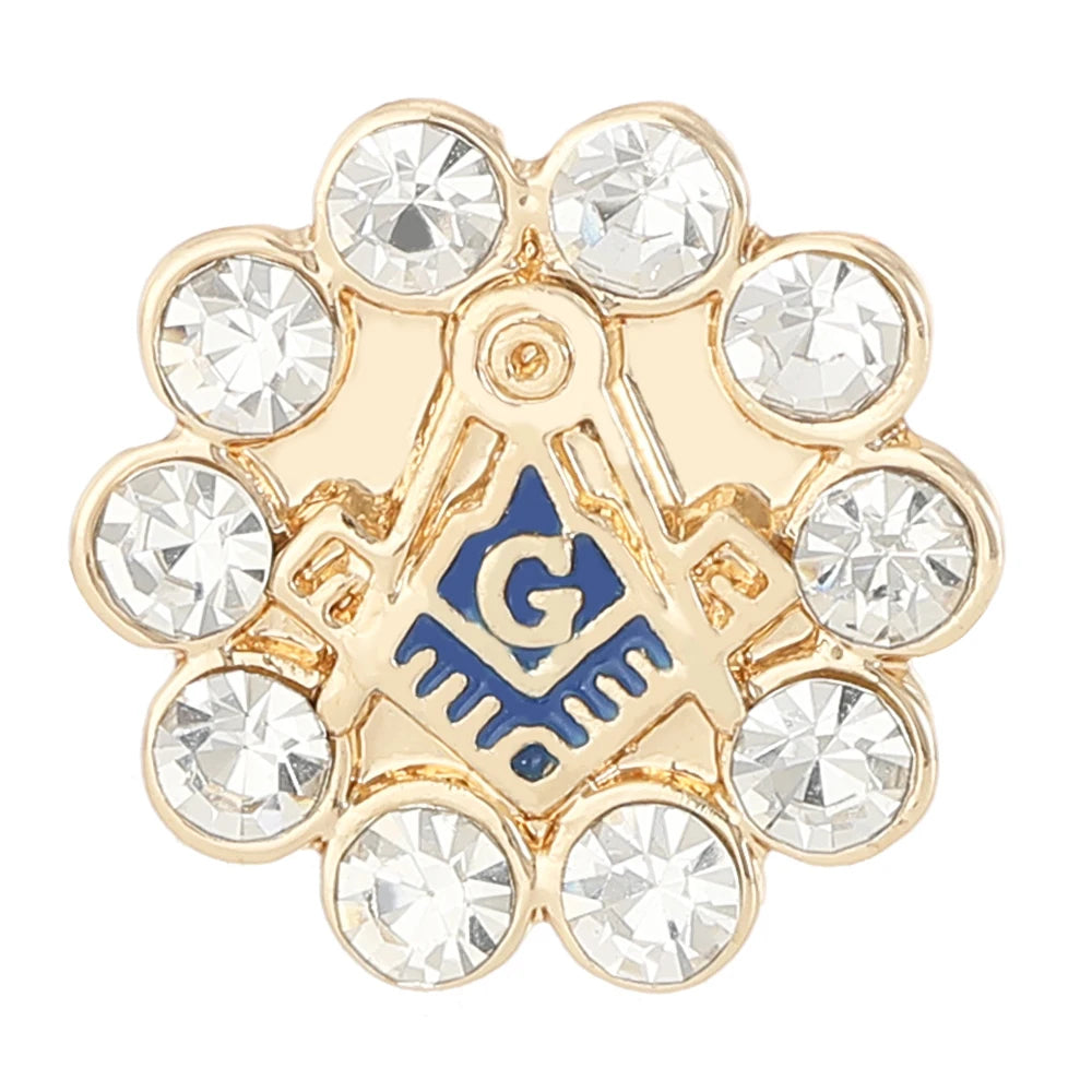 8 Styles Classic Masonic Symbols Design Enamel Pins Freemason Emblem Flag Shaped Golden Brooches