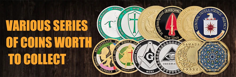 Masonic Exchange Red Knights Templar Crusaders Commemorative Masonic Freemason Silver Plated Coin