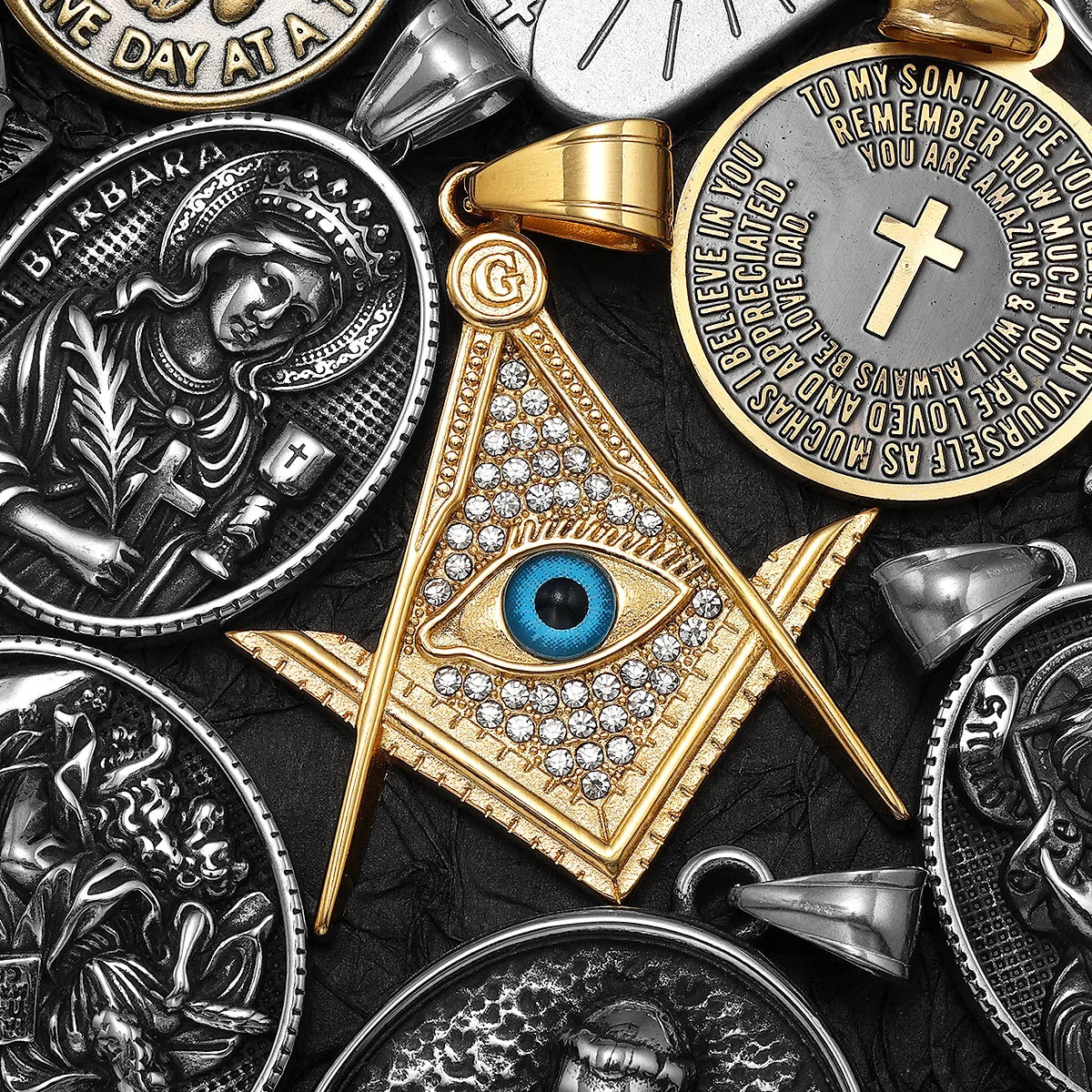 Salomon Masonic Star of David Stainless Steel Men Necklaces Pendant Chain Punk New in For Women Fashion Jewelry Gifts Wholesale