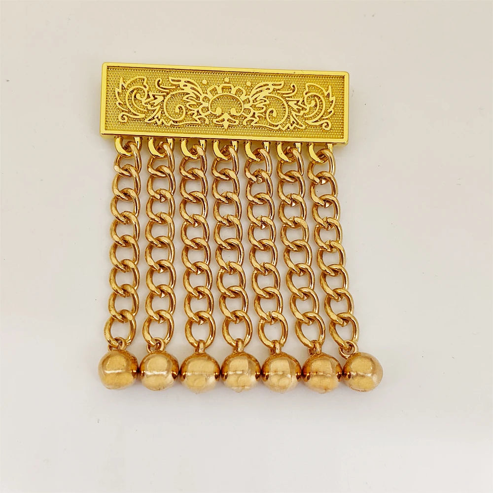 Masonic Apron Metal Tassel Beads 10 Pairs