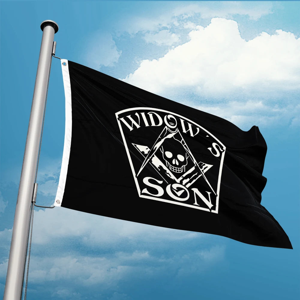 Masonic Flag 3X5 ft Custom Banner 90x150cm Sport Outdoor Mason Freedom WIDOW'S SON Double Stitching  Fine Sewing  Resistance