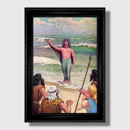 Vintage Masonic Renaissance Poster  Abstract Freemasonry Canvas Wall