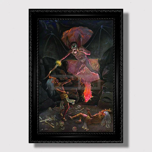 Vintage Masonic Renaissance Poster  Abstract Freemasonry Canvas Wall