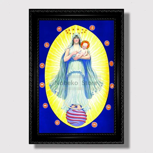Vintage Masonic Renaissance Poster  Abstract Freemasonry Canvas Wall