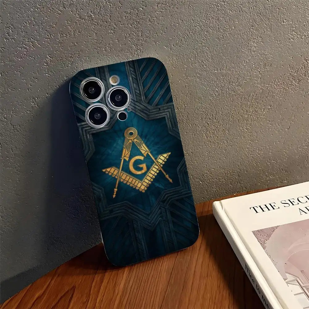 Freemason Painting Phone Case Phone Case  For IPhone 17 16 15 14 13 12 11 Pro Max X XR XSMax 7 8 Plus Glossy Film Hard PC Cover