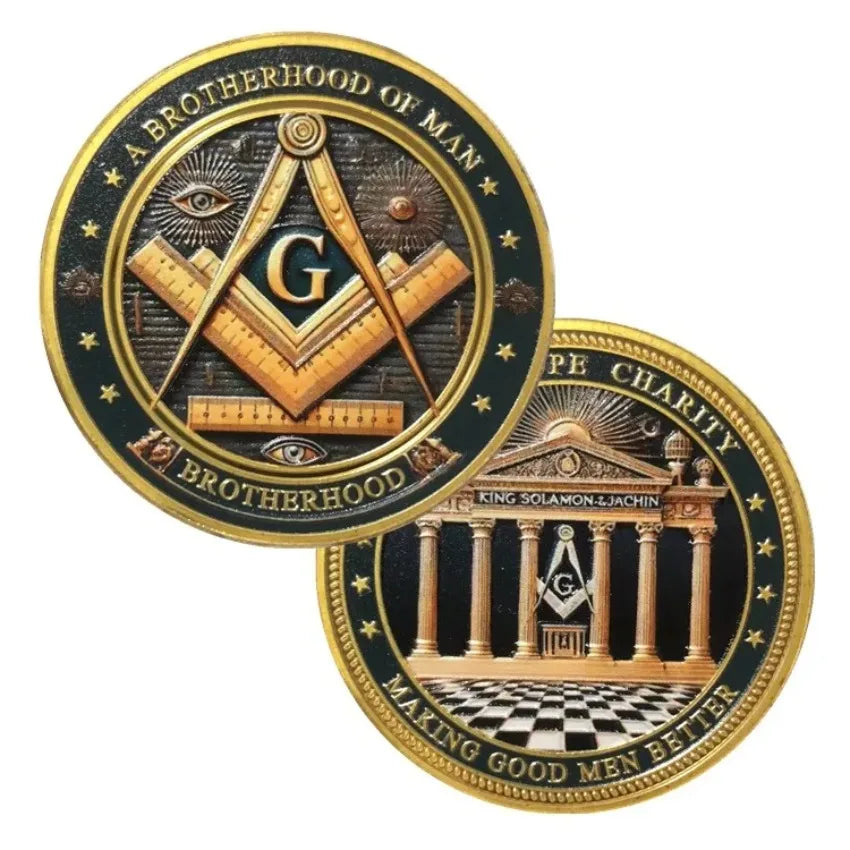 Masonic Freemasonry Silver Coin Collectibles Brotherhood The Eye of God Coin Making Good Men Better Commemorative Medal