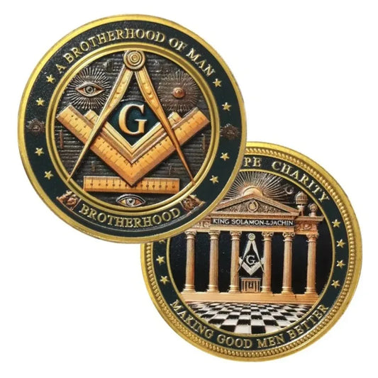 Masonic Freemasonry Silver Coin Collectibles Brotherhood The Eye of God Coin Making Good Men Better Commemorative Medal
