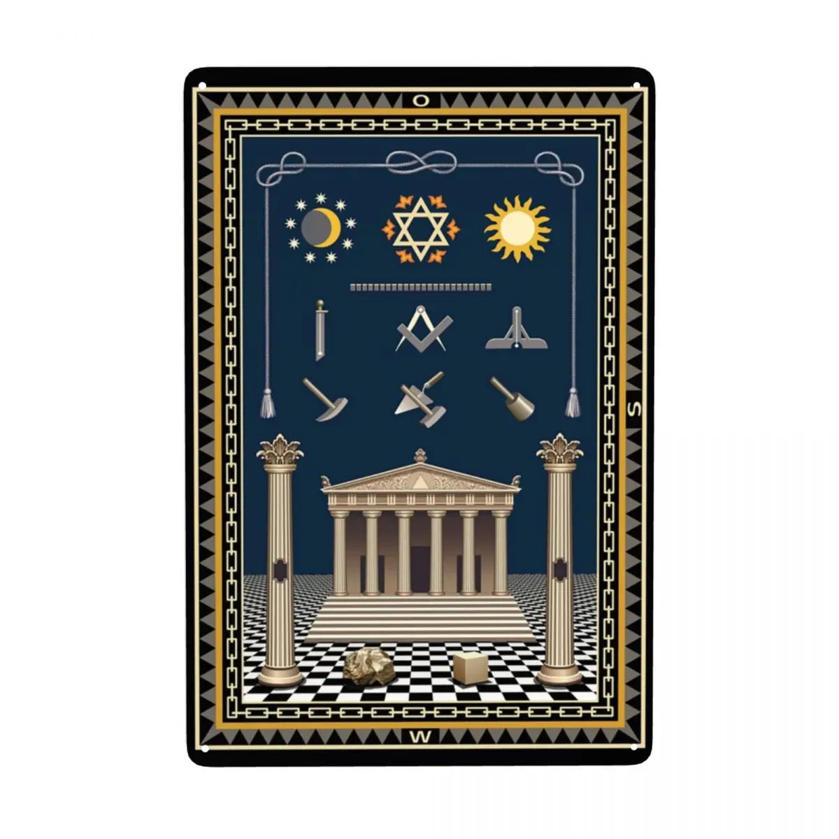 Masonic Darkness To Light Freemasonry Metal Tin Signs Custom Retro Plaque for Pub Cafe Yard Man Cave Bar Wall Art Decor